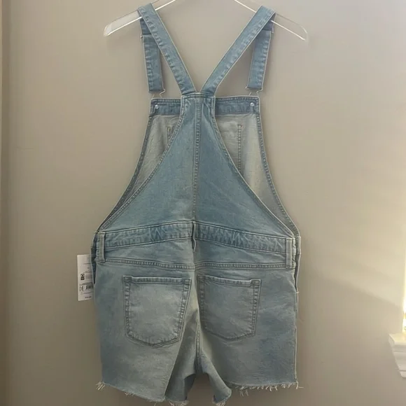 Isabel Maternity Shortalls Denim Cutoffs- s 12 - Picture 8 of 8